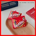 Lovely レッド Skittles Candy Airpod Case | Silicone Case for Apple AirPods 1, 2 と Pro コスプレ